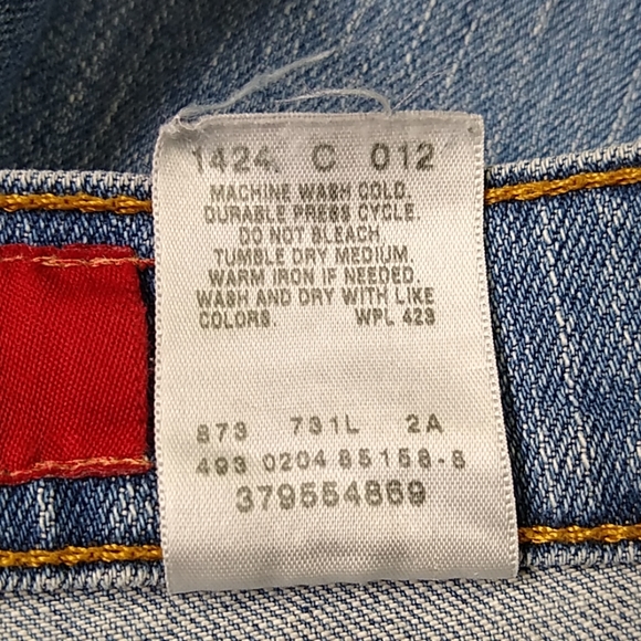 Vtg Levi' Denim Blue Jean Shorts 9 JR Low Stretch - Picture 8 of 8